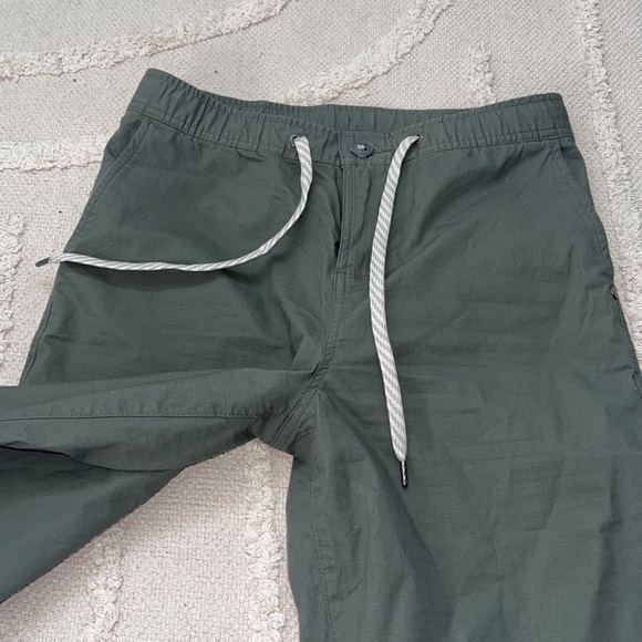 Vuori Ripstop Olive Army‎ Green Wideleg Organic Cotton Cropped Pants Small - Picture 5 of 14